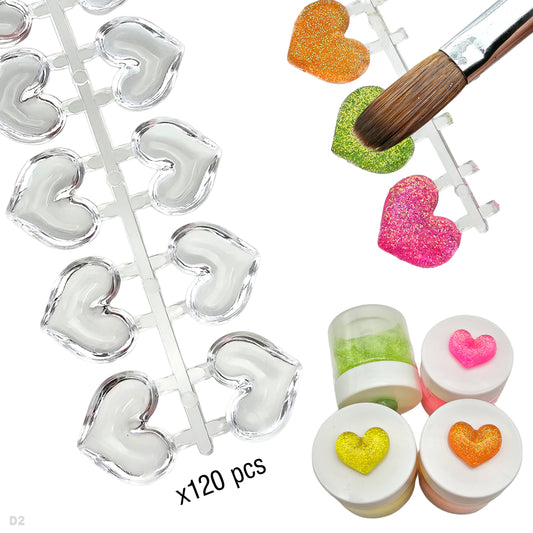 HEARTS Clear Swatches / 120pcs