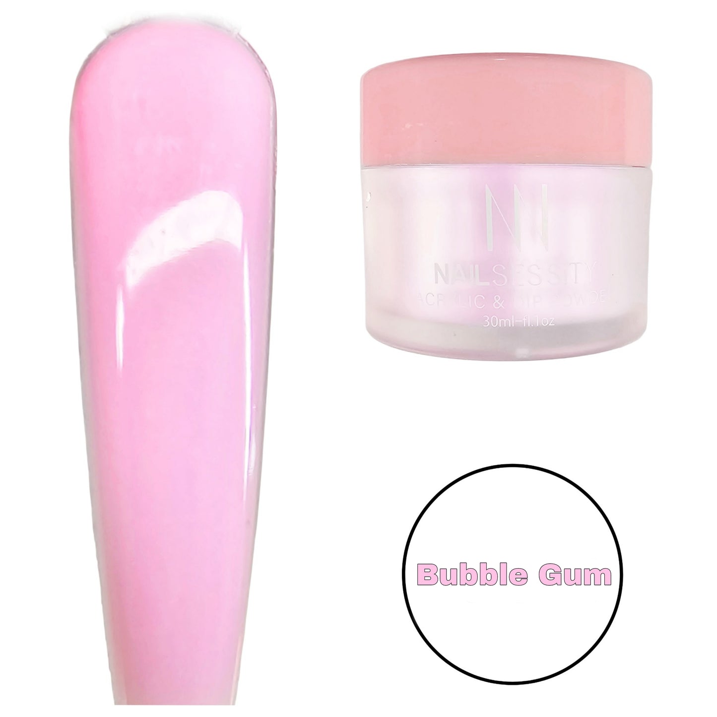 "BUBBLE GUM" Acrylic Powders 1 oz