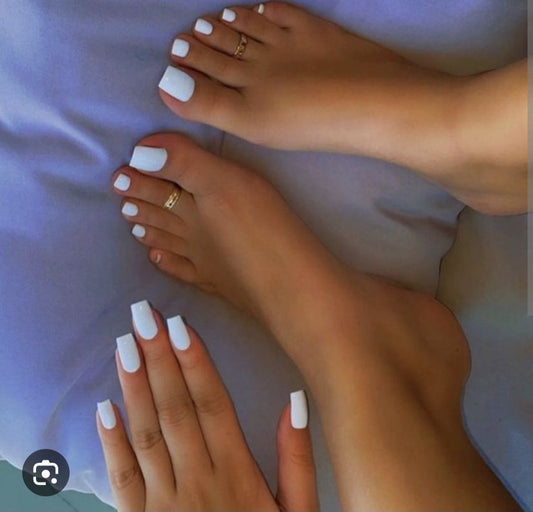 COMBO Solid Color Acrylic Nails & Toe-Nails ($100)