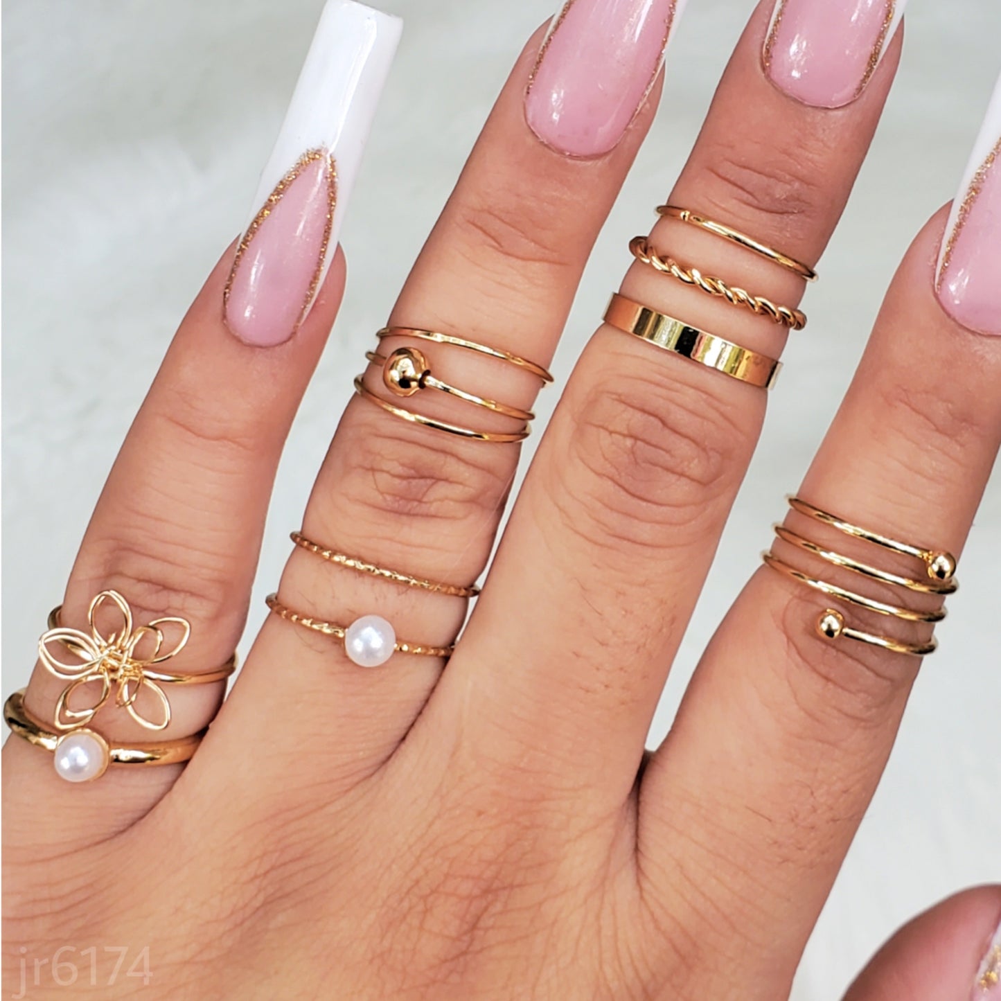 Gold Rings (8pc Set)